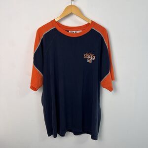 Vintage Detroit Tigers Pro Edge Tshirt Ringer Blue Orange XL Embroidered Logo